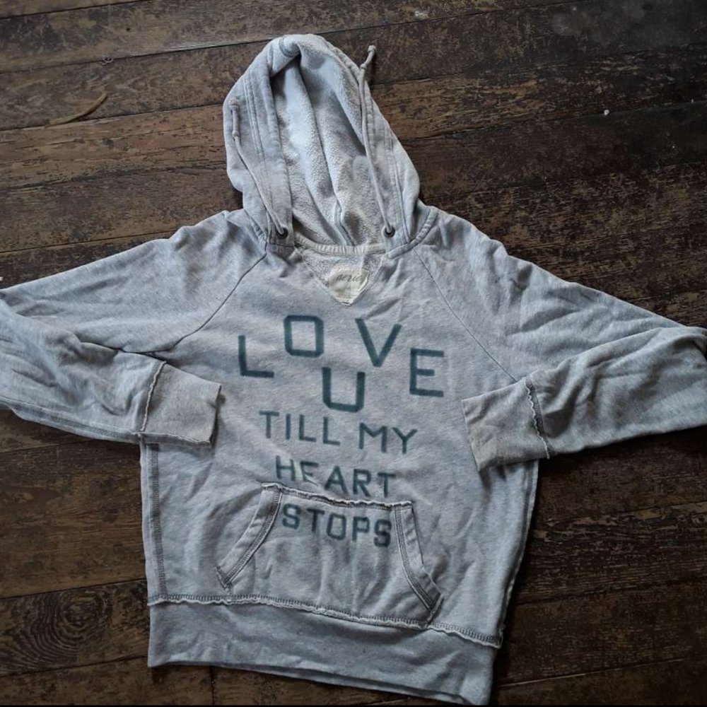 Raw Hem Graphic Hoodie